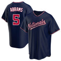 Elroe W.Nationals #5 CJ Abrams Player Navy Blue Replica Game Stitched Jerseys