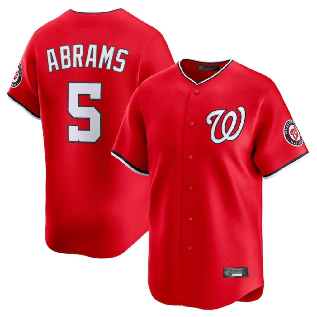 Elroe W.Nationals #5 CJ Abrams Player Red Limited Stitched Jerseys