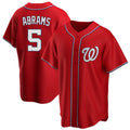 Elroe W.Nationals #5 CJ Abrams Player Red Replica Alternate Game Jerseys