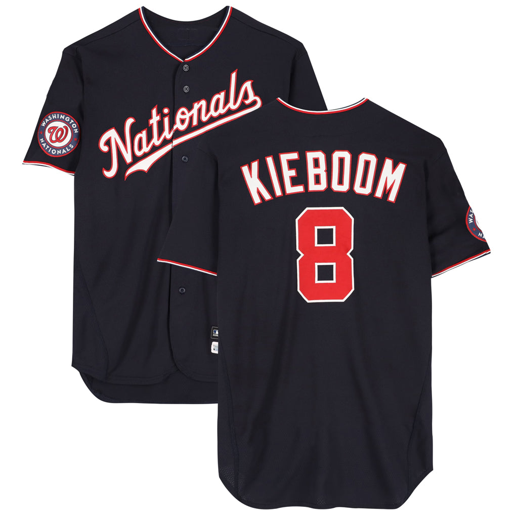 Elroe W.Nationals #8 Carter Kieboom Player Navy Home Game Stitched Jerseys