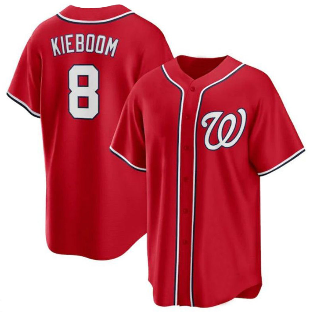 Elroe W.Nationals #8 Carter Kieboom Player Red Replica Game Stitched Jerseys