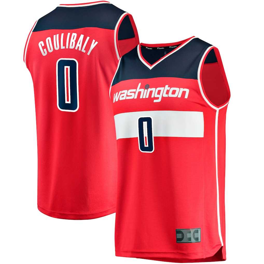 Elroe W.Wizards #0 Bilal Coulibaly Red Fast Break Replica Jerseys - Icon Edition