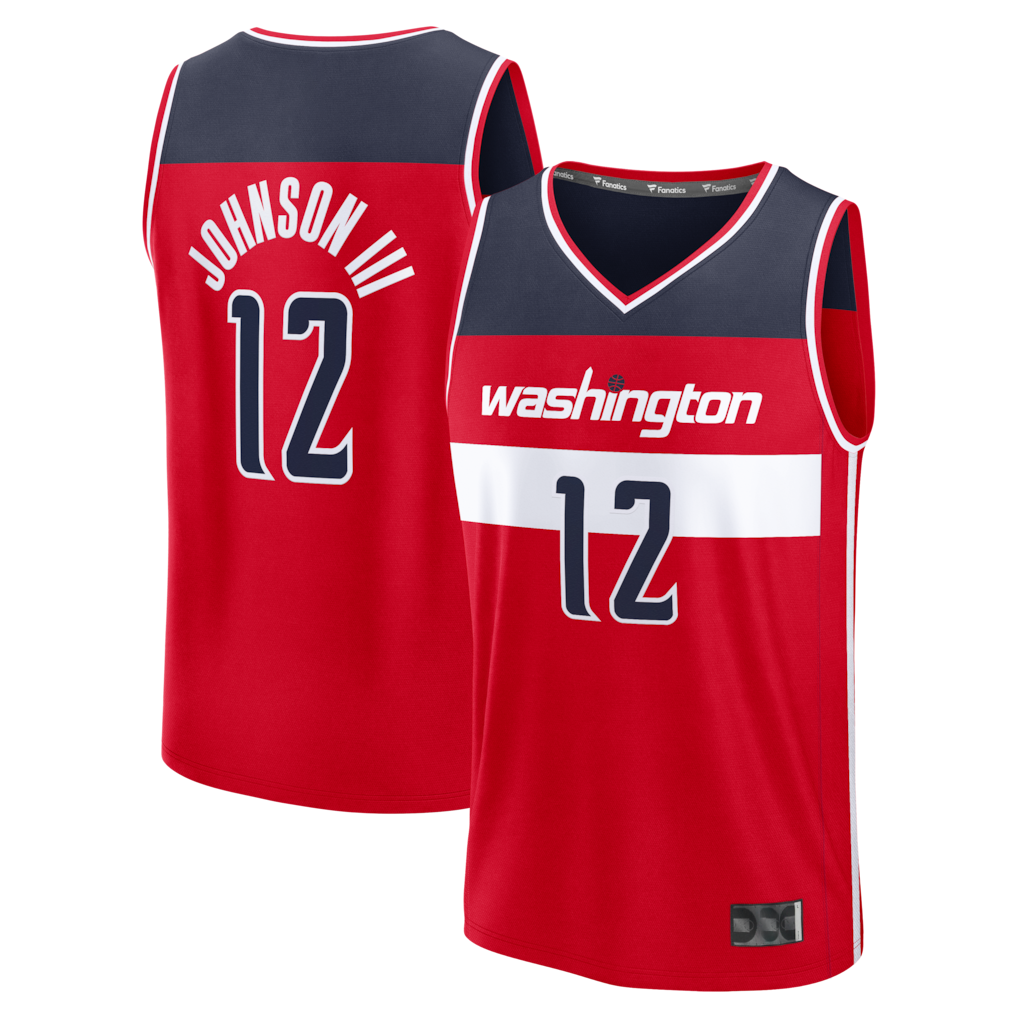Elroe W.Wizards #12 Tre Johnson III Red Fast Break Replica Jerseys - Icon Edition