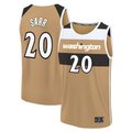 Elroe W.Wizards #20 Alex Sarr Gold 2025-26 City Edition Fast Break Jerseys