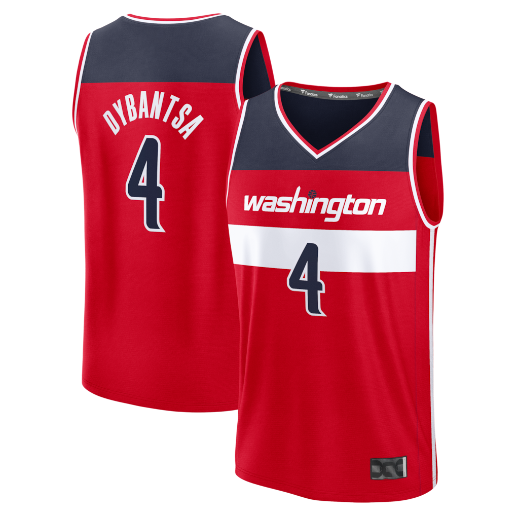 Elroe W.Wizards #4 AJ Dybantsa Red 2026 Draft First Round Pick Fast Break Jersey s- Icon Edition