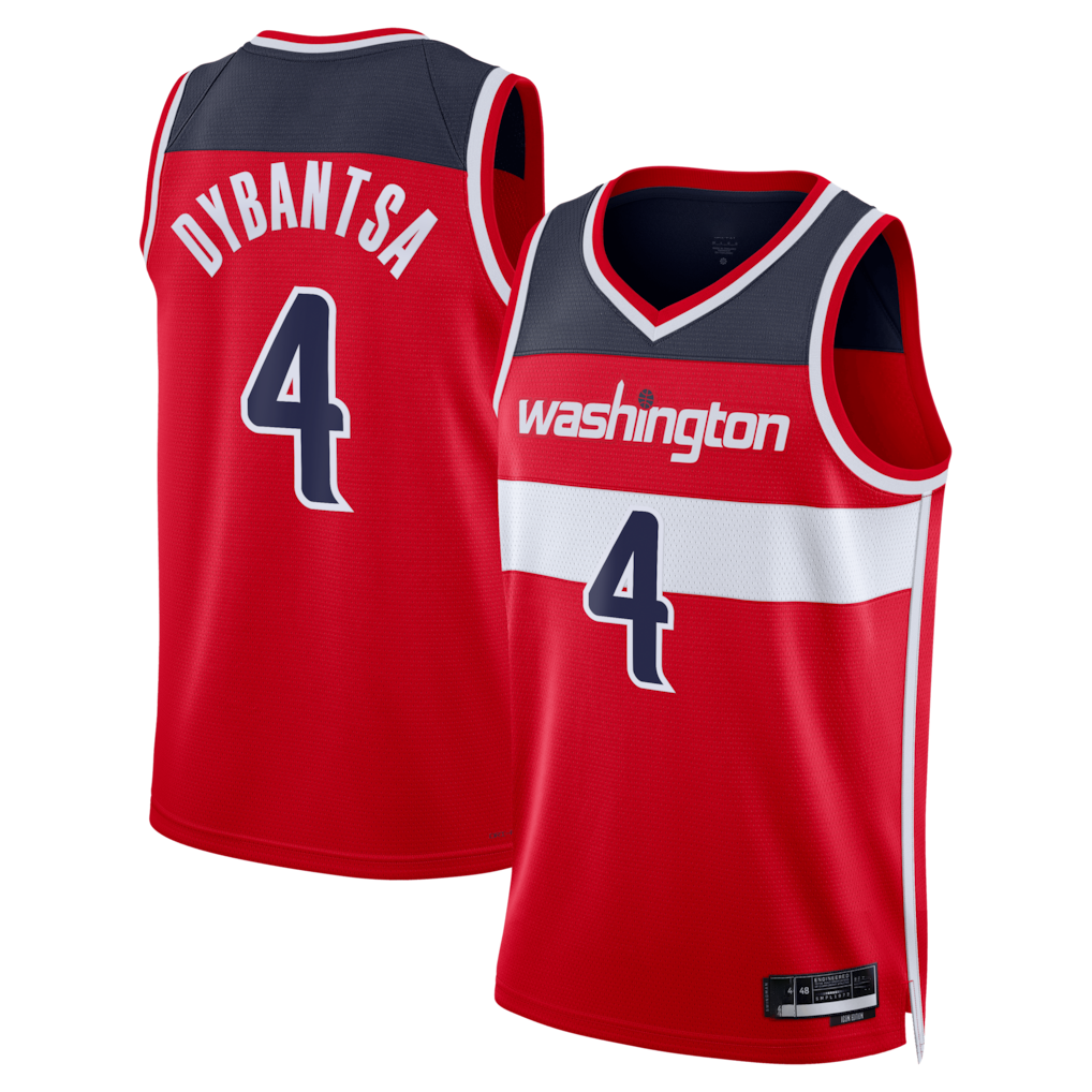 Elroe W.Wizards #4 AJ Dybantsa Red 2026 Draft Swingman Jerseys - Icon Edition