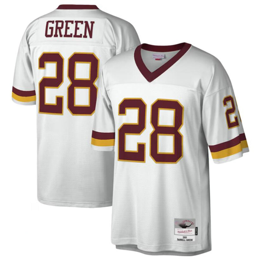 Elroe Washington Football Team #28 Darrell Green Mitchell & Ness White Legacy Replica Stitched Jersey