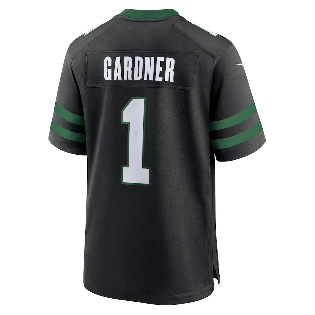 Elroe NY.Jets #1 Ahmad Sauce Gardner Legacy Black Alternate Game Jersey