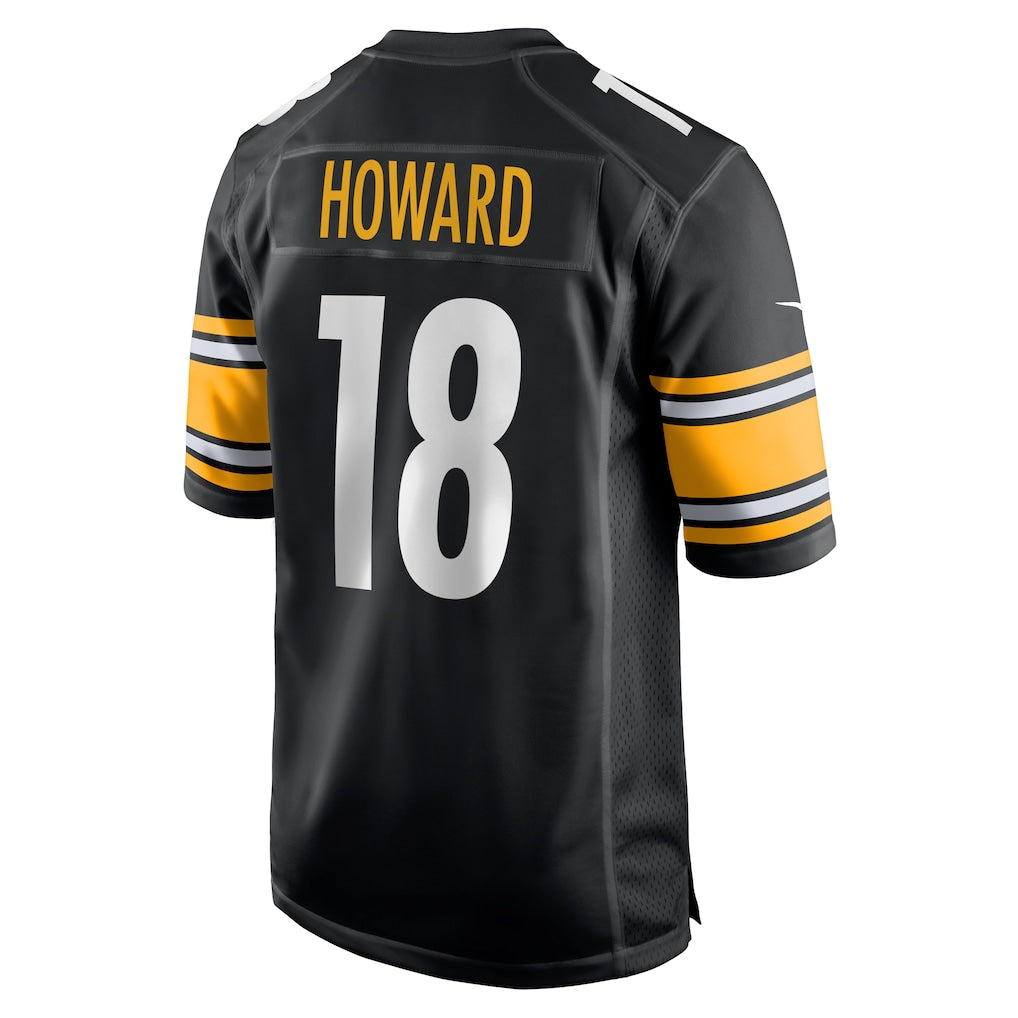Elroe P.Steelers #18 Will Howard Black Team Game Jersey