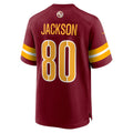 Elroe W.Commanders #80 Tyree Jackson Burgundy Team Game Jersey