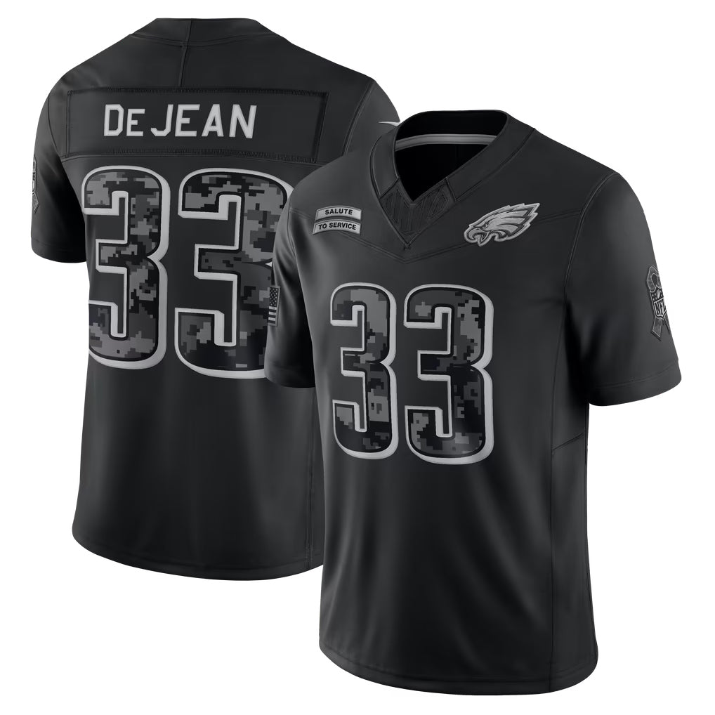 Elroe P.Eagles #33 Cooper DeJean Player Black Limited 2026 Salute to Service Home Game Stitched Jerseys