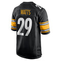 Elroe P.Steelers #29 Ryan Watts Black Game Jersey