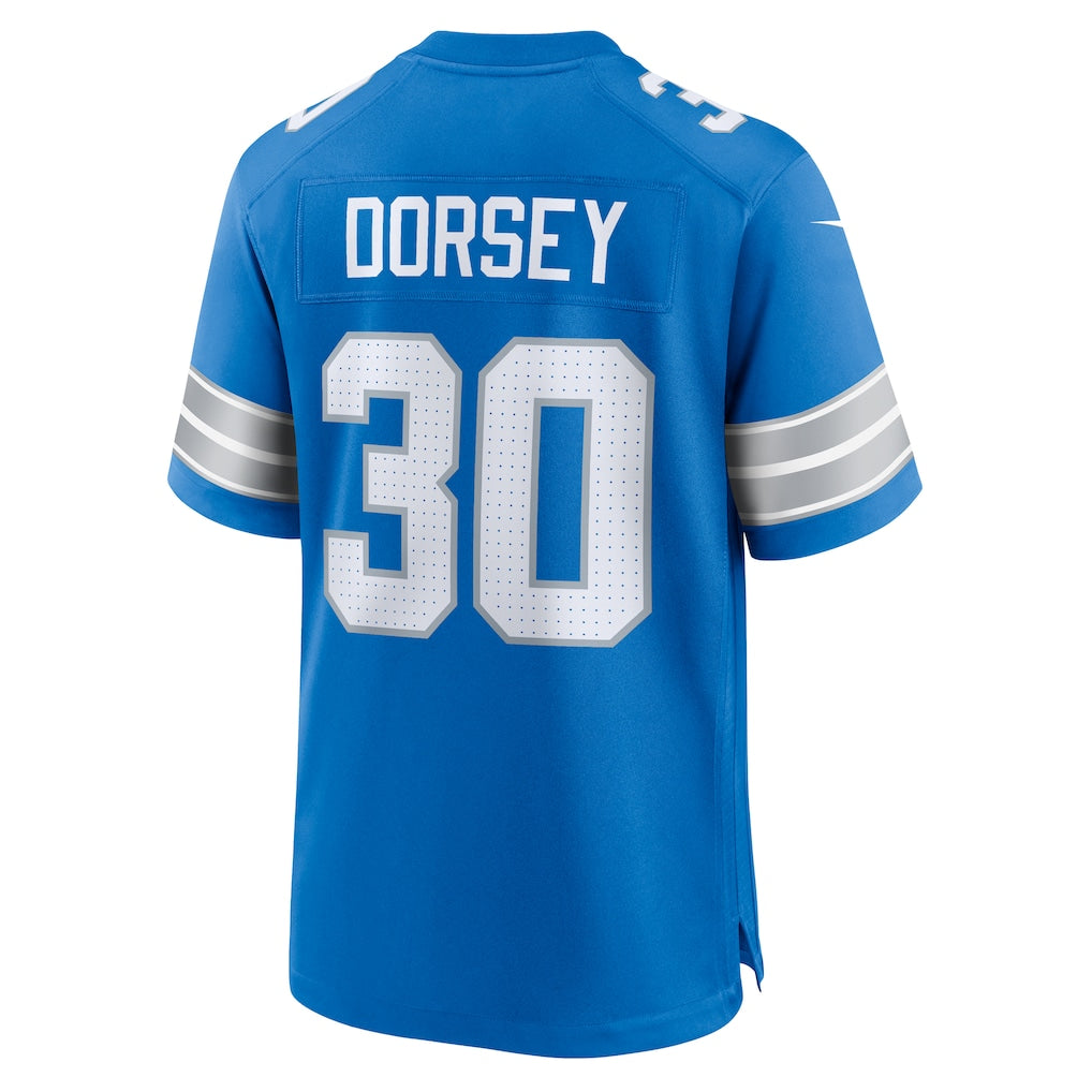 Elroe D.Lions #30 Khalil Dorsey Blue Team Game Jersey
