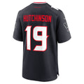Elroe H.Texans #19 Xavier Hutchinson Navy Team Game Jersey