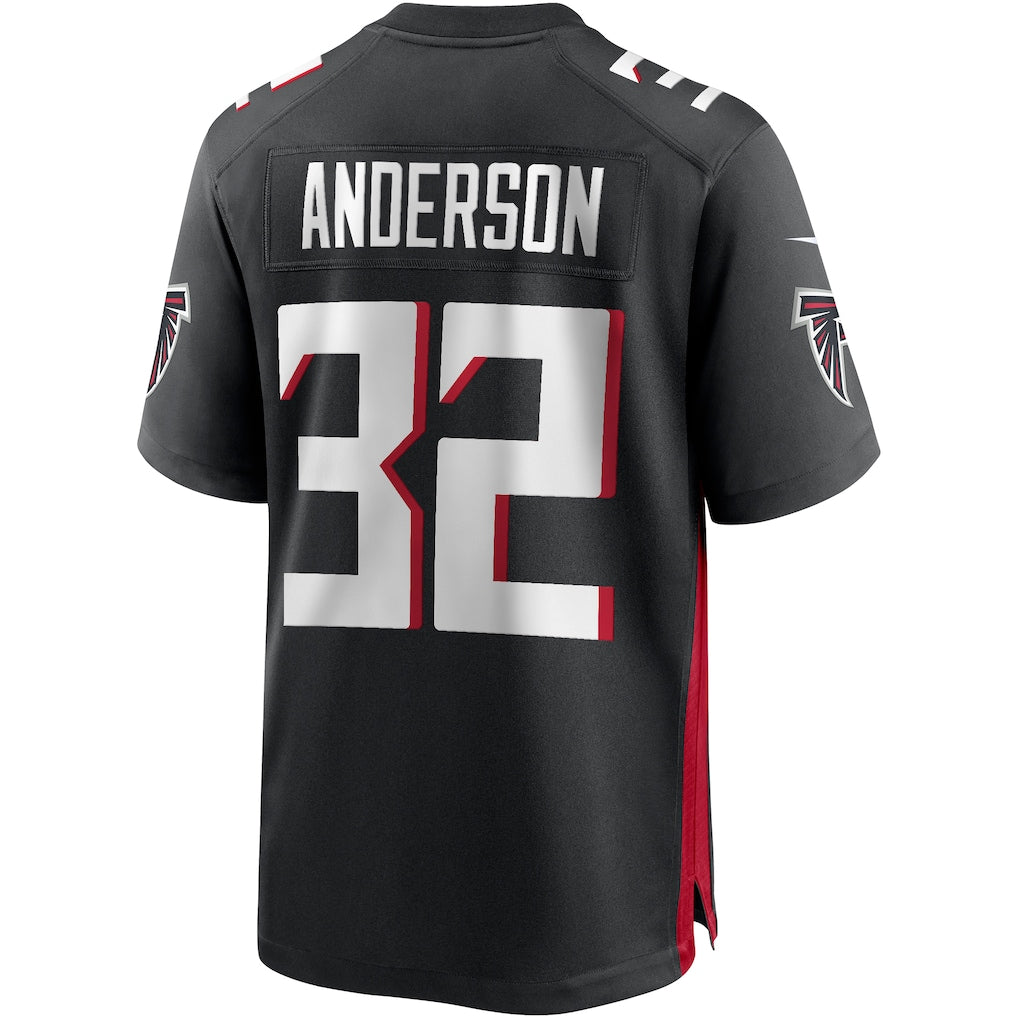 Elroe A.Falcons #32 Jamal Anderson Black Game Retired Player Jersey