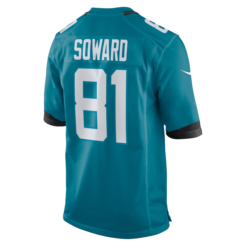 Elroe J.Jaguars #81 R. Jay Soward Teal Retired Player Team Game Jersey