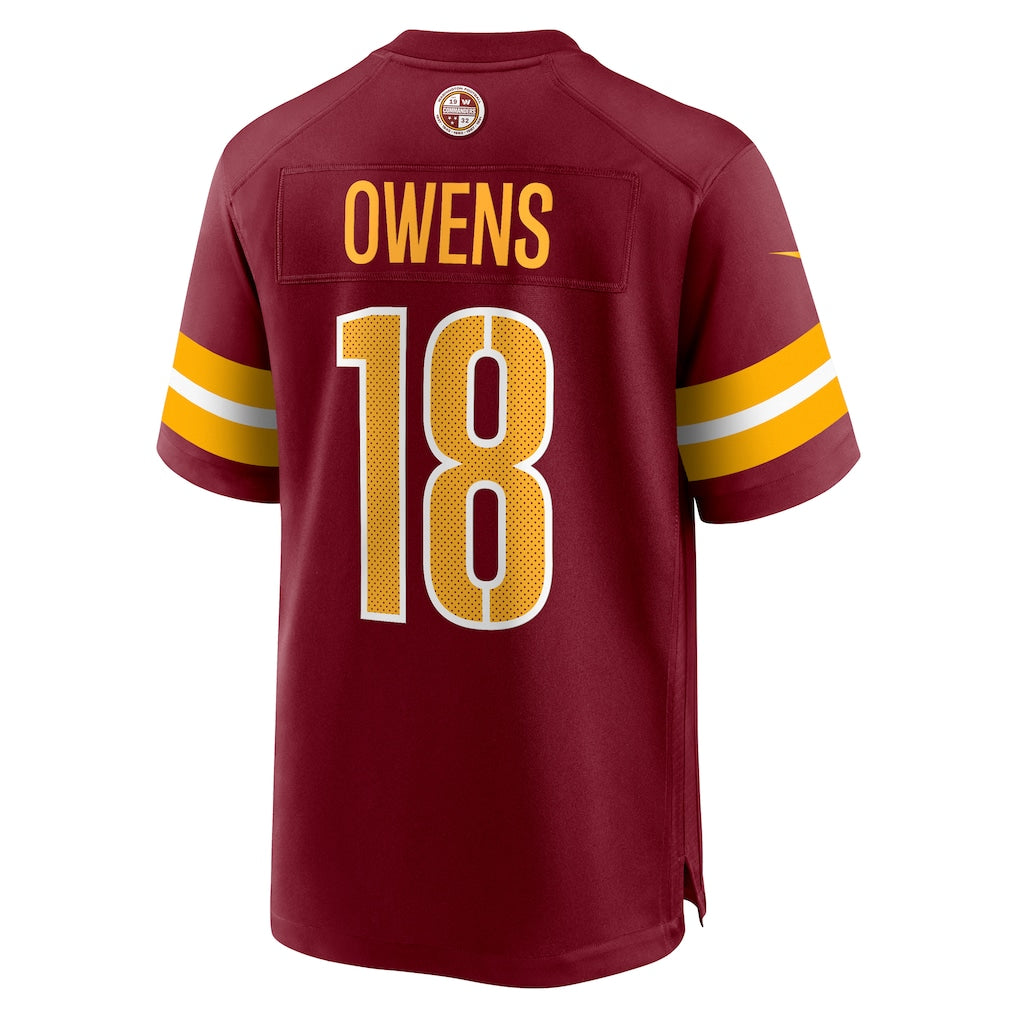 Elroe W.Commanders #18 Tyler Owens Burgundy Team Game Jersey