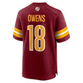 Elroe W.Commanders #18 Tyler Owens Burgundy Team Game Jersey
