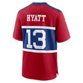 Elroe NY.Giants #13 Jalin Hyatt Century Red Alternate Player Game Jersey