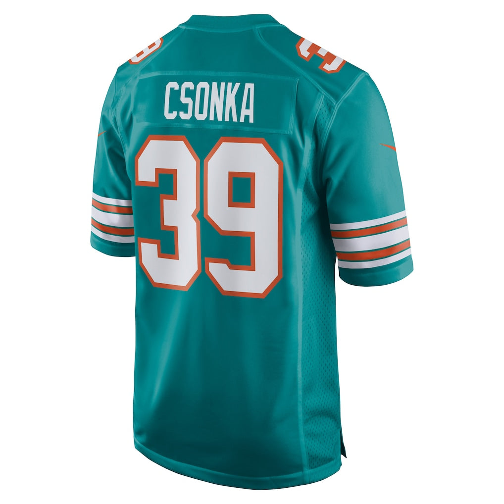 Elroe M.Dolphins #39 Larry Csonka Aqua Retired Player Jersey