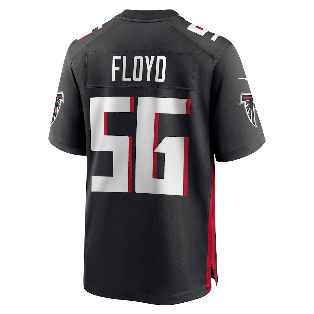 Elroe A.Falcons #56 Leonard Floyd Black Team Game Jersey