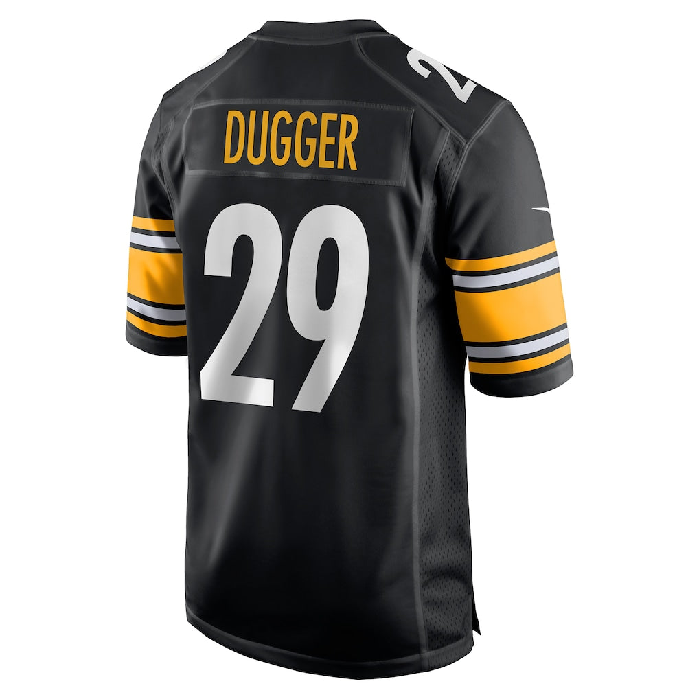 Elroe P.Steelers #29 Kyle Dugger Black Team Game Jersey