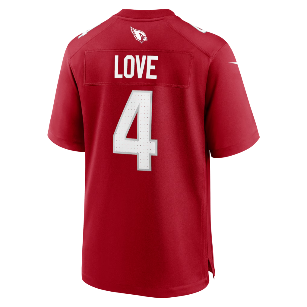 Elroe A.Cardinals #4 Jeremiyah Love Red Game Player Stitched Jersey