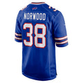 Elroe B.Bills #38 Tre Norwood Royal Game Player Jersey