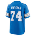 Elroe D.Lions #74 Kayode Awosika Blue Team Game Jersey