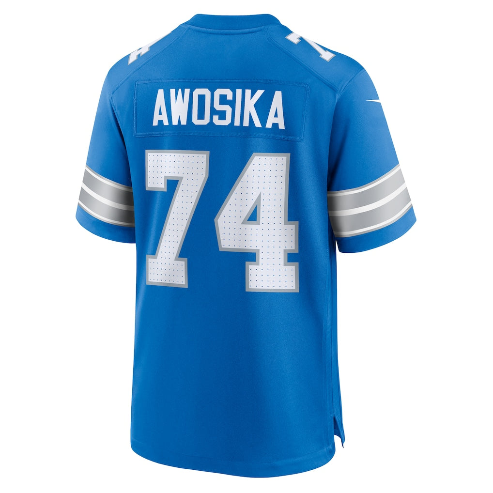 Elroe D.Lions #74 Kayode Awosika Blue Team Game Jersey