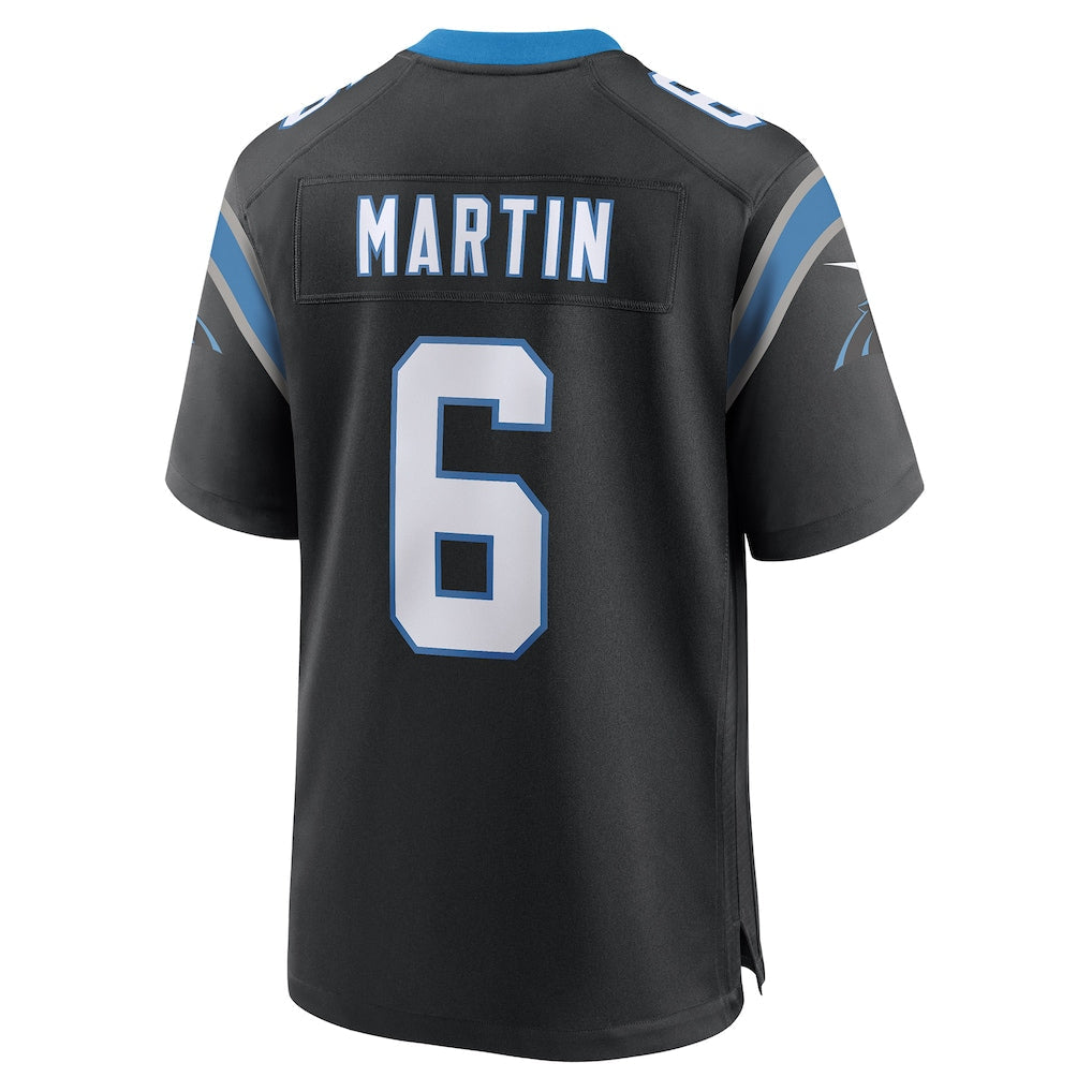 Elroe C.Panthers #6 Sam Martin Black Team Game Jersey