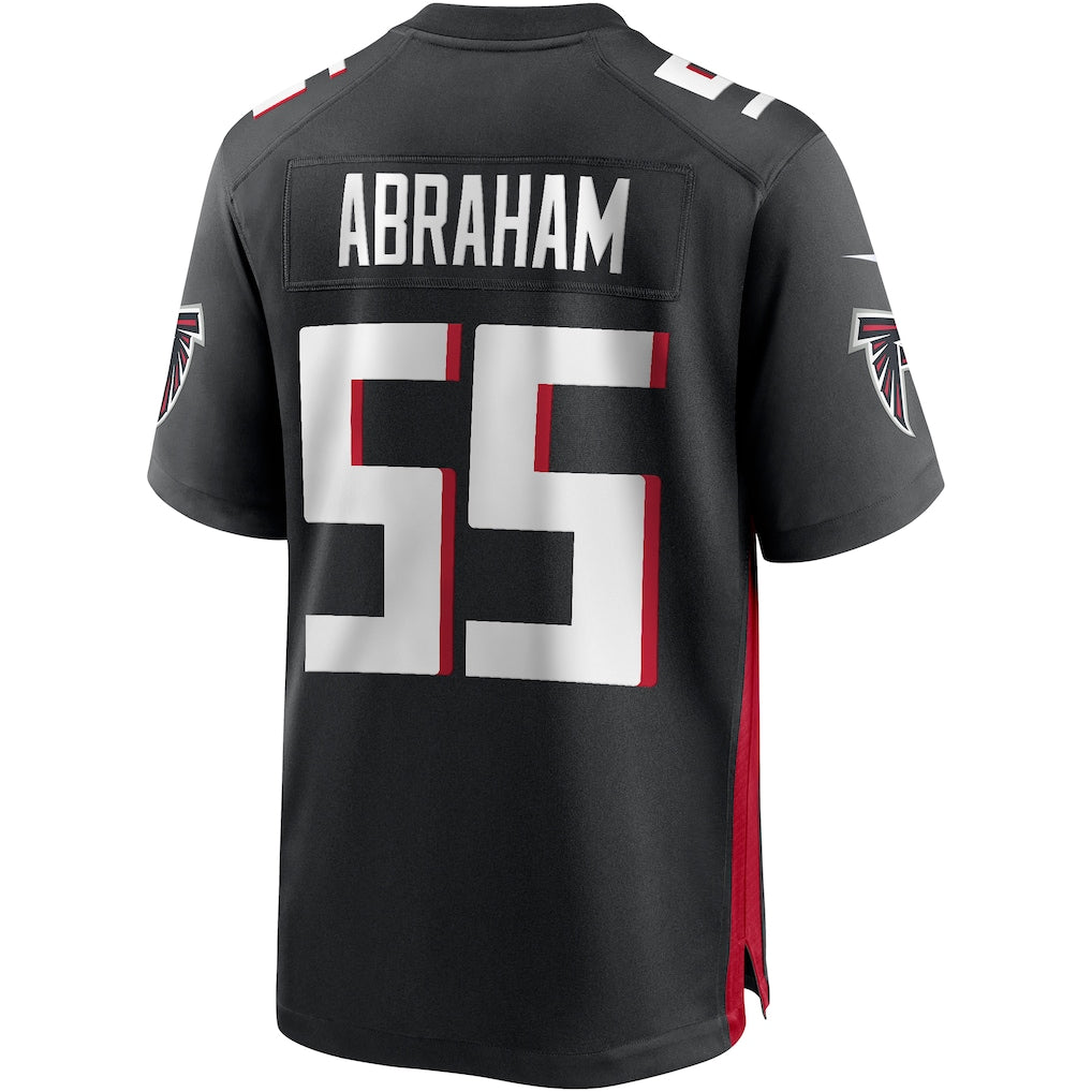 Elroe A.Falcons #55 John Abraham Black Game Retired Player Jersey