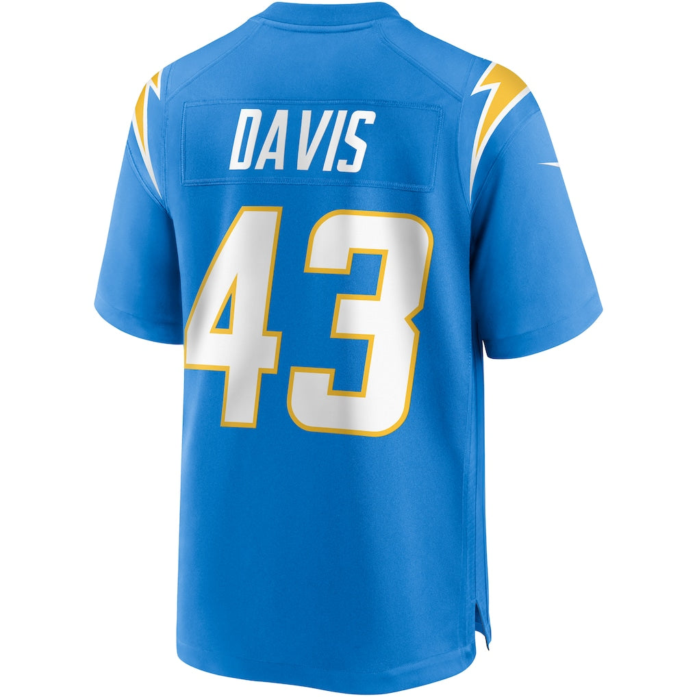 Elroe LA.Chargers #43 Michael Davis Powder Blue Game Jersey