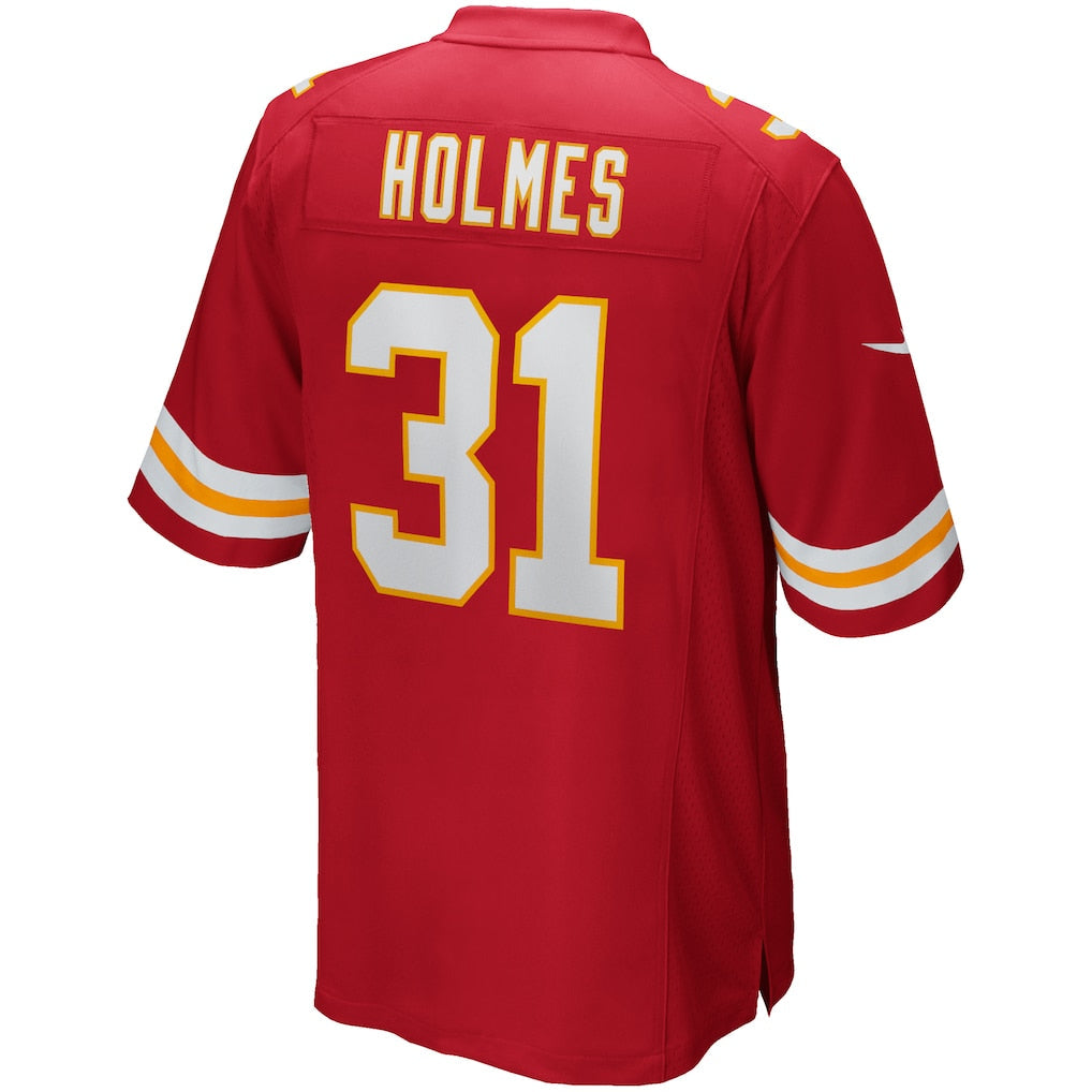 Elroe KC.Chiefs #31 Priest Holmes Red Game Retired Player Jersey