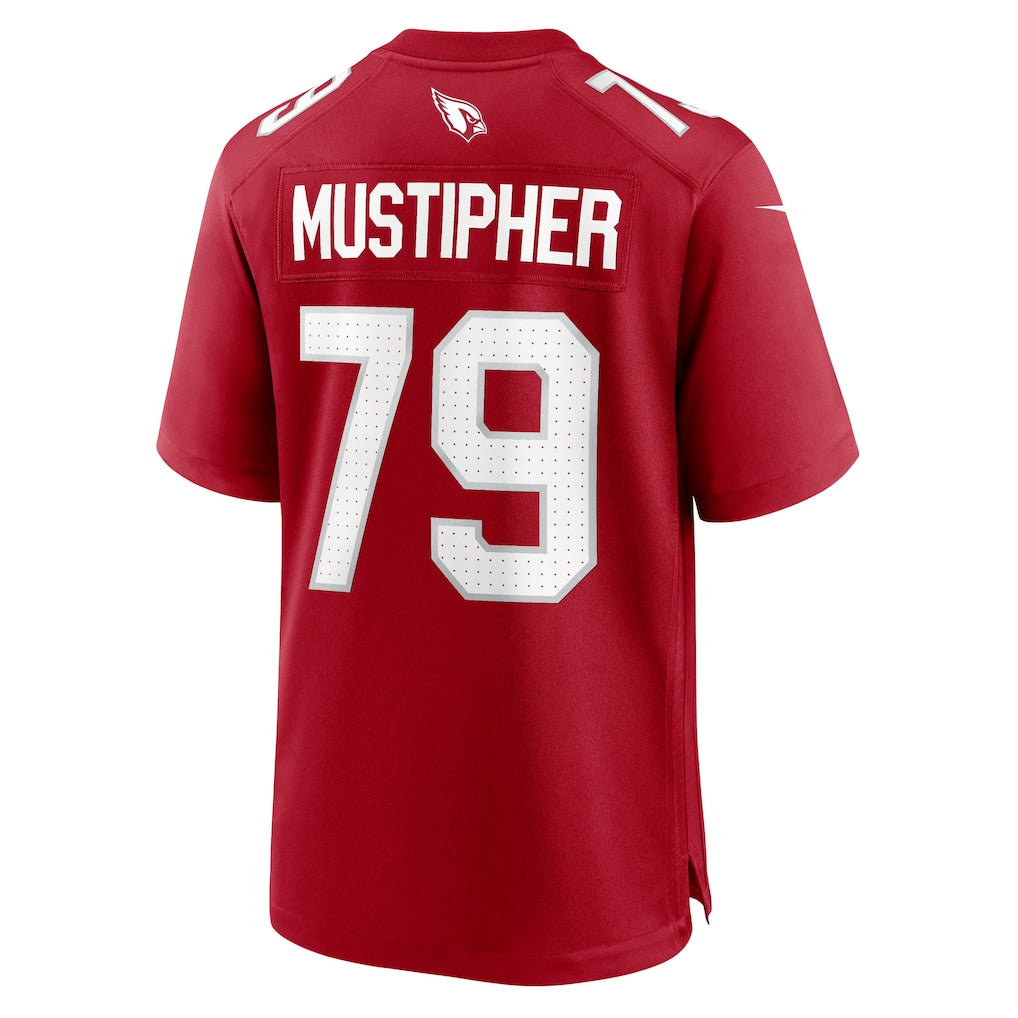 Elroe A.Cardinals #79 PJ Mustipher Cardinal Team Game Jersey
