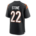 Elroe C.Bengals #22 Geno Stone Black Game Jersey