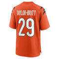 Elroe C.Bengals #29 Cam Taylor-Britt Orange Alternate Game Jersey