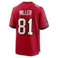 Elroe TB.Buccaneers #81 Ryan Miller Red Team Game Jersey