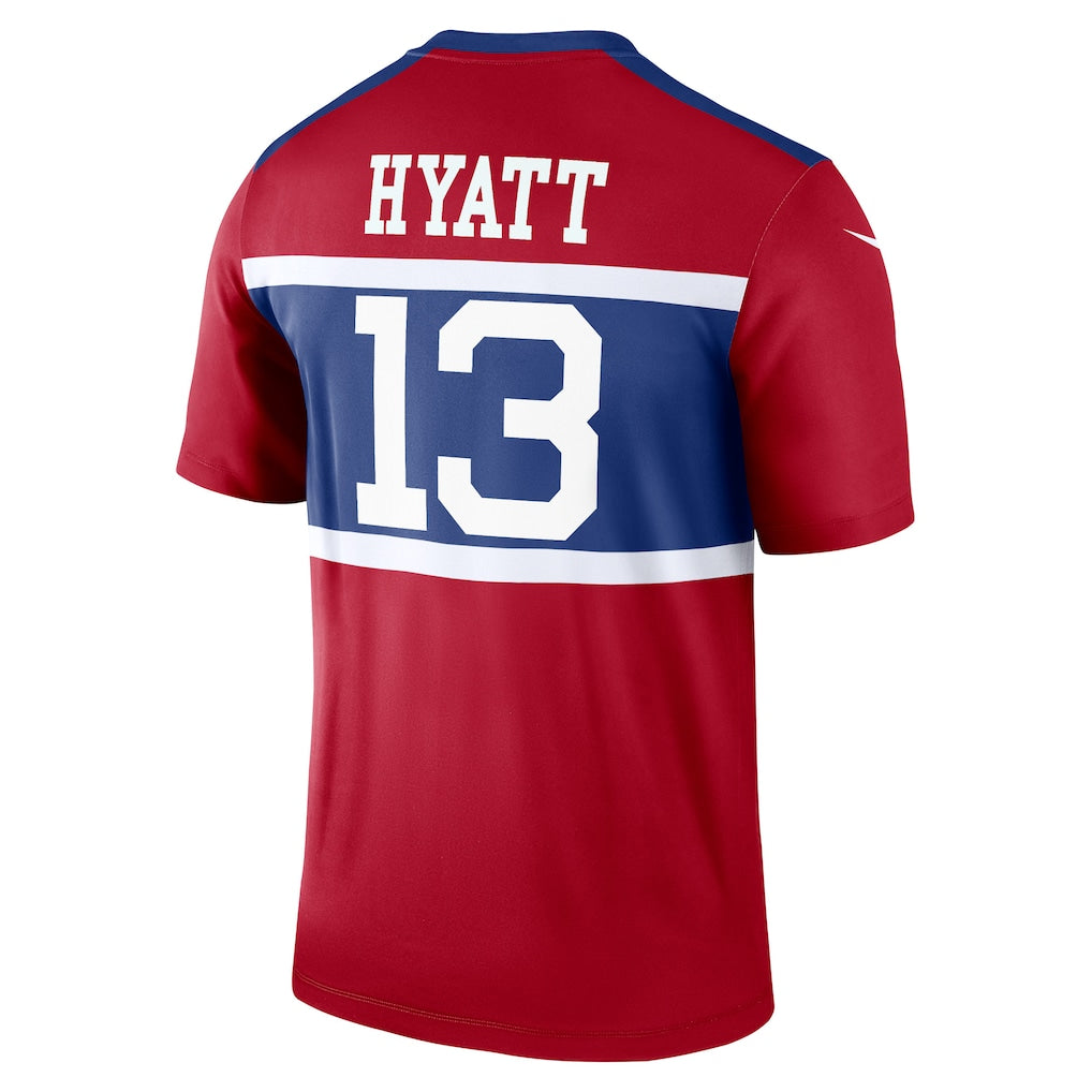 Elroe NY.Giants #13 Jalin Hyatt Red Legend Player Performance Top Jersey