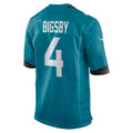 Elroe J.Jaguars #4 Tank Bigsby Teal Game Jersey