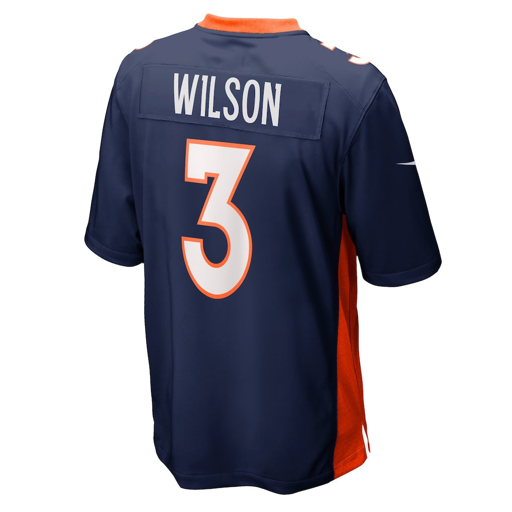 Elroe D.Broncos #3 Russell Wilson Navy Alternate Game Jersey