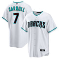 Elroe A.Diamondbacks #7 Corbin Carroll Player White Replica Personalized Stitched Jerseys