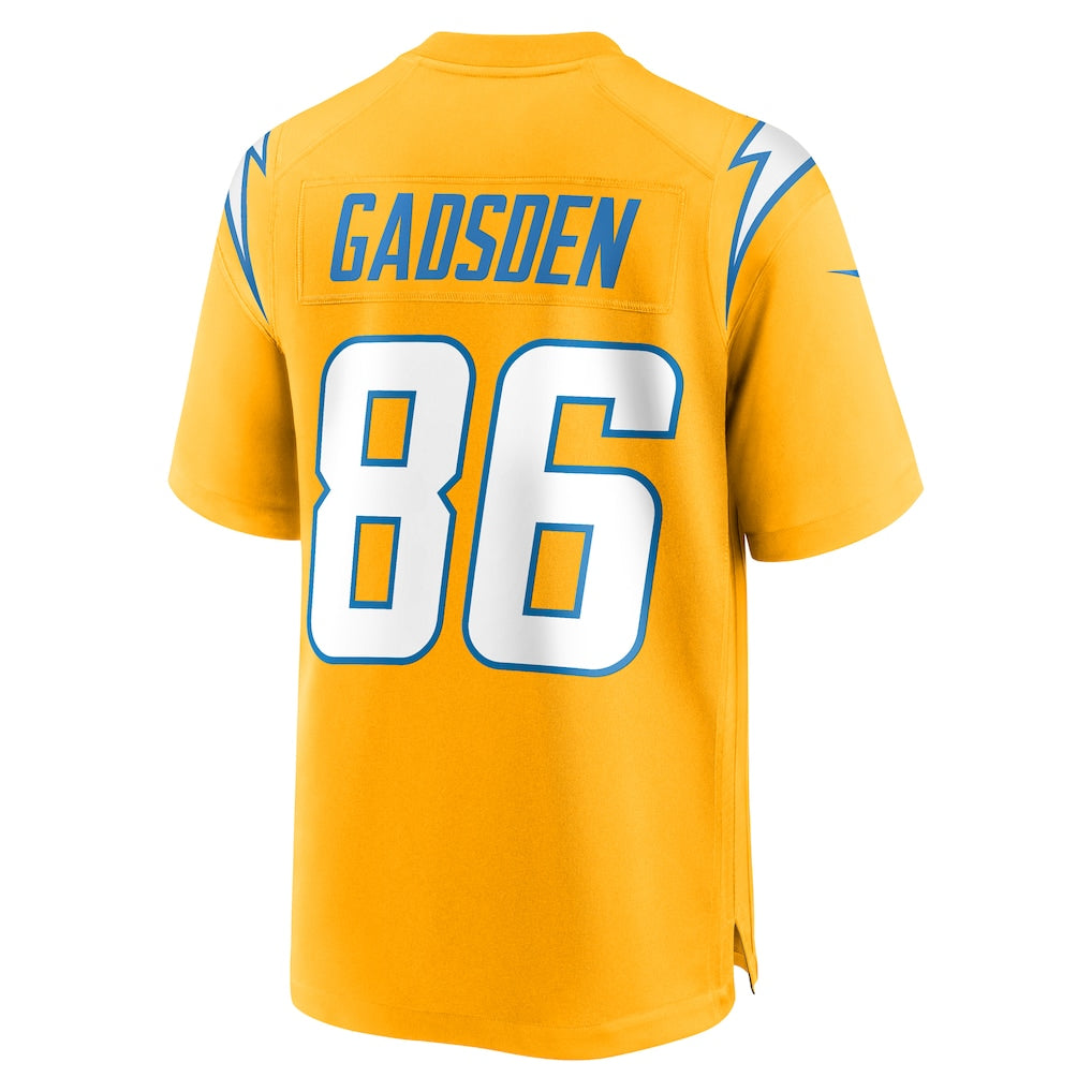 Elroe LA.Chargers #86 Oronde Gadsden Gold Alternate Charger Power Game Jersey