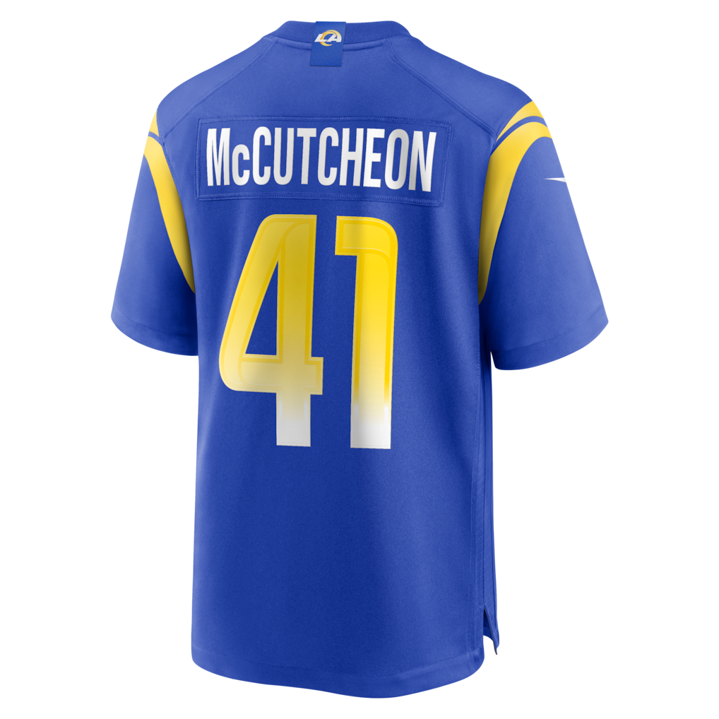 Elroe LA.Rams #41 Cameron McCutcheon Royal Game Jersey