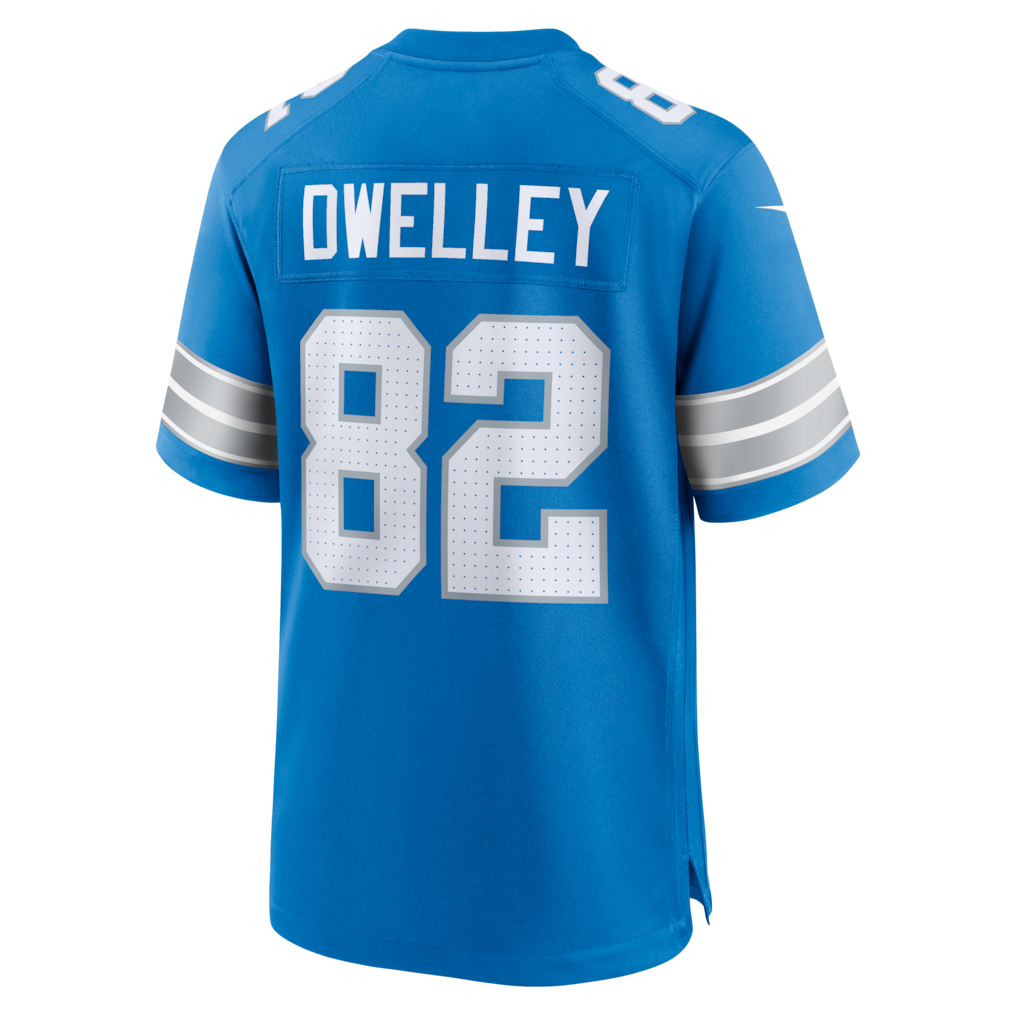 Elroe D.Lions #82 Ross Dwelley Blue Team Game Jersey