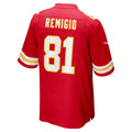 Elroe KC.Chiefs #81 Nikko Remigio Red Team Game Jersey