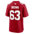 Elroe A.Cardinals #63 Evan Brown Cardinal Team Game Jersey