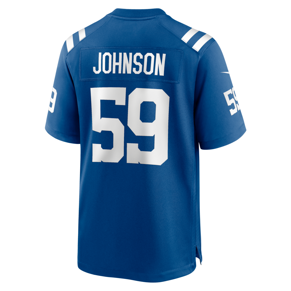 Elroe IN.Colts #59 Buddy Johnson Royal Team Game Jersey