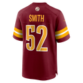 Elroe W.Commanders #52 Preston Smith Burgundy Team Game Jersey