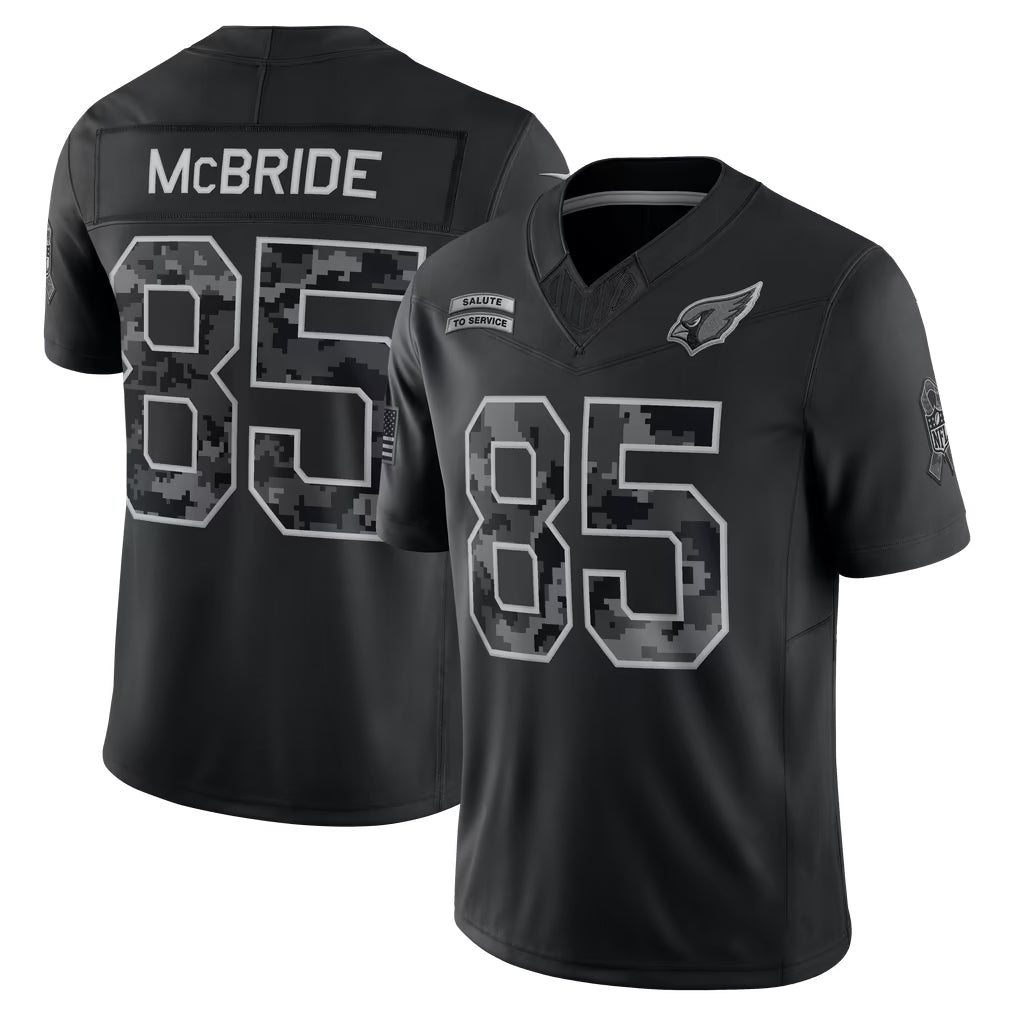 Elroe A.Cardinals #85 Trey McBride Player Black Limited 2026 Salute to Service Home Game Stitched Jerseys